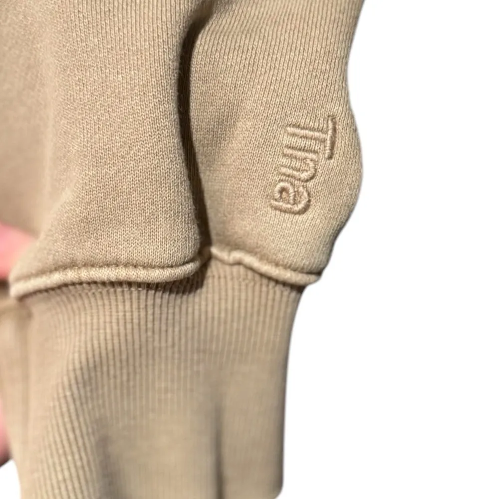 TNA Aritzia Women Hoodie Oversized Sweatshirt Taupe Brown Cozy Fleece Pullover 1 - Image 3