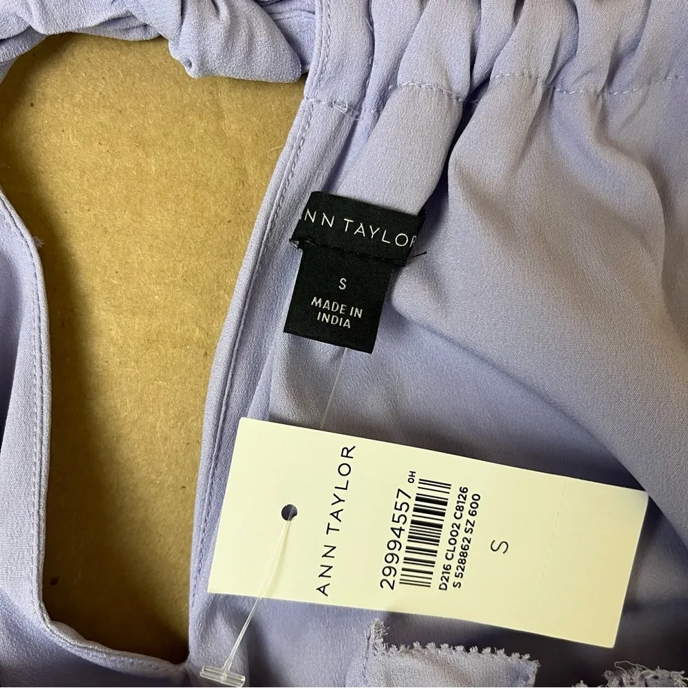 Ann Taylor Flounce Halter Dress in Lilac - Image 6