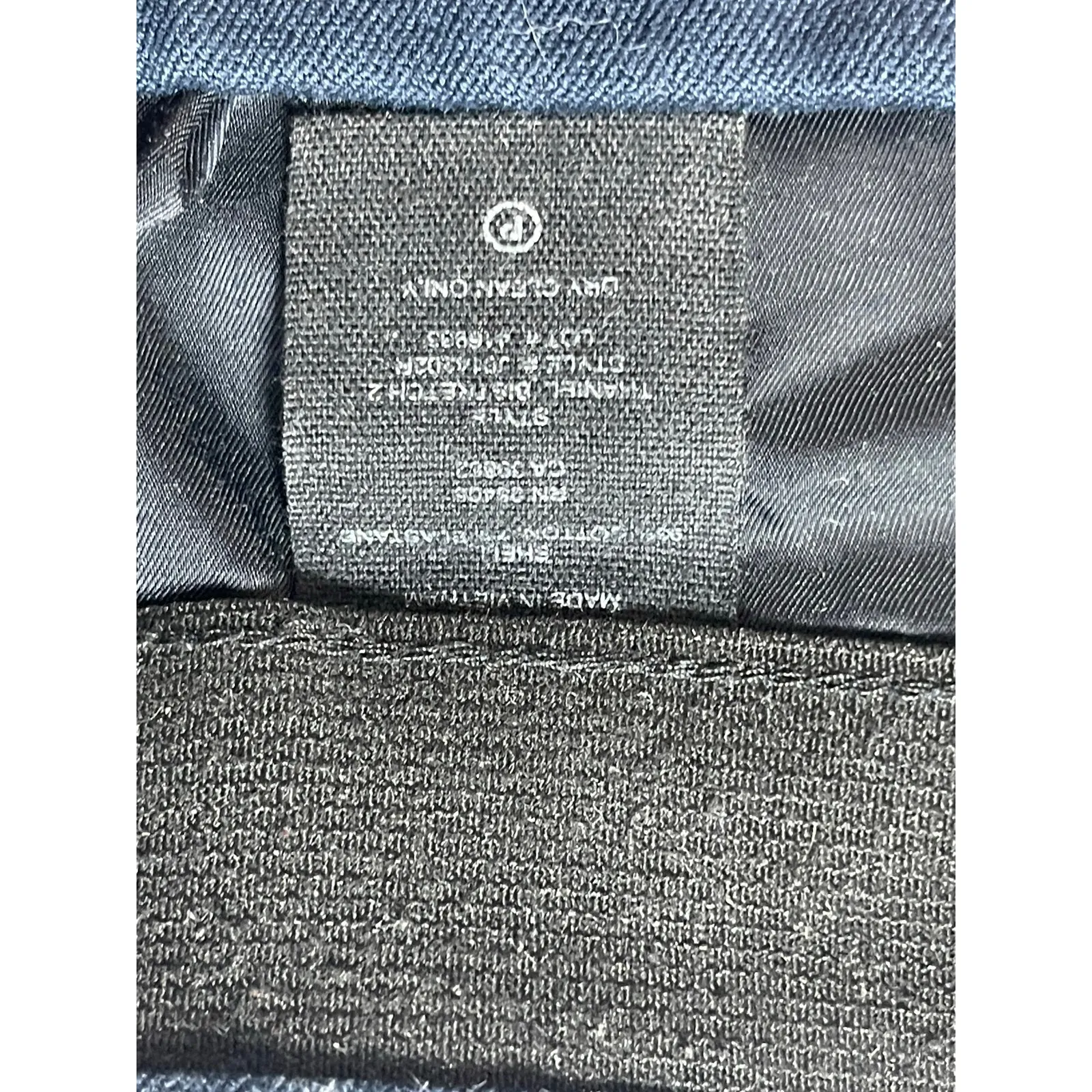 Theory Thaniel Bistretch Women's Blue Twill Slim-Fit Straight Trousers Pants 0 - Image 5