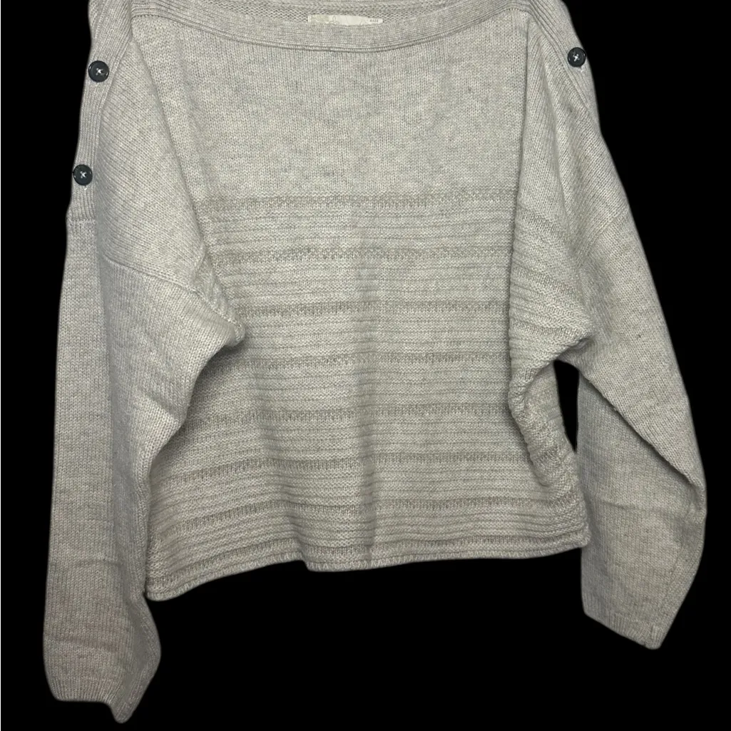 Prana Women's Light Gray Buttoned Sweater - Image 2