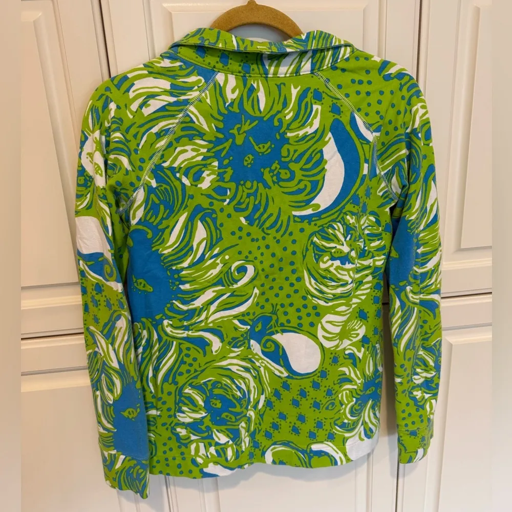 Lilly Pulitzer Women's Roar of the Jungle Quarter Zip Lightweight Pullover XS - Image 3