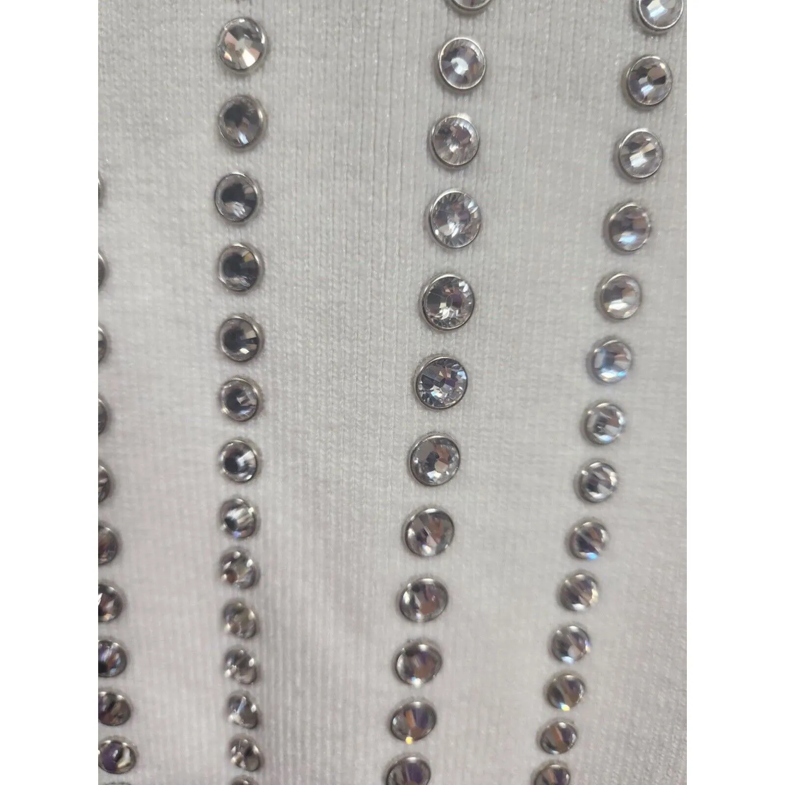 Retrofete Virgina Embelished Kinit Sweater Dress Size L Msrp $548 White Size L - Image 7