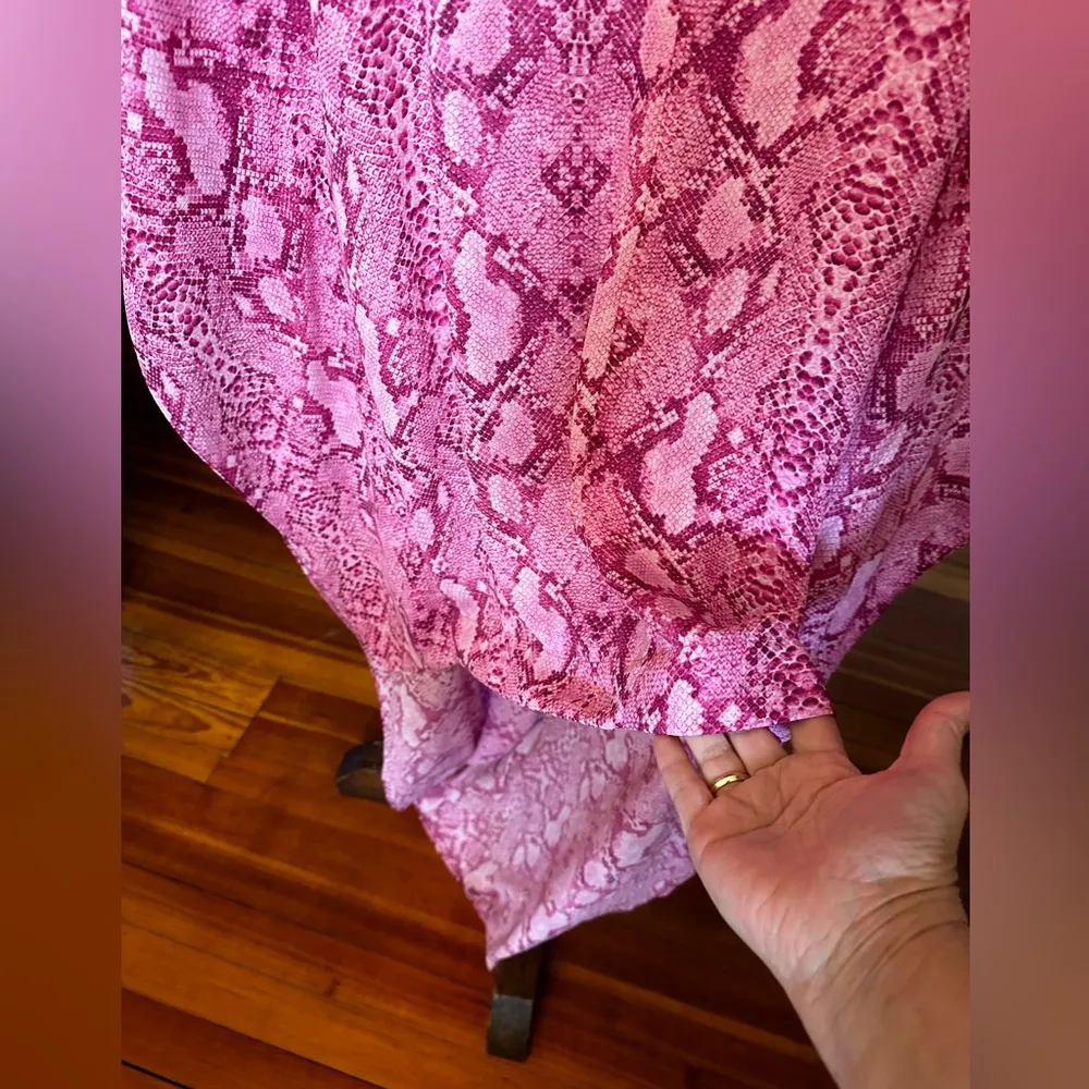 Buddy love Derby high low caftan dress sz M/L RARE Snakeskin Print Size M - Image 3