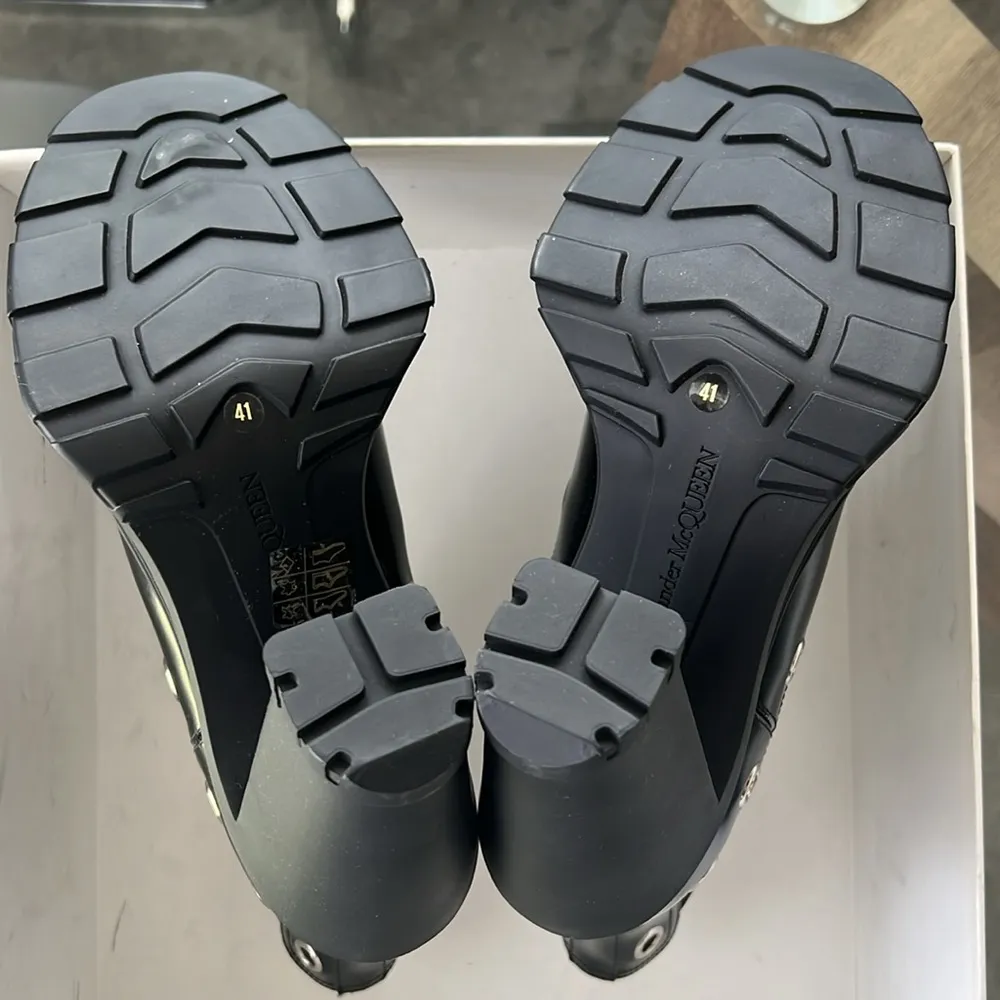 Alexander McQueen Tread Grommet Embellished Boots, Size 41 New +DustBag $1290 - Image 11