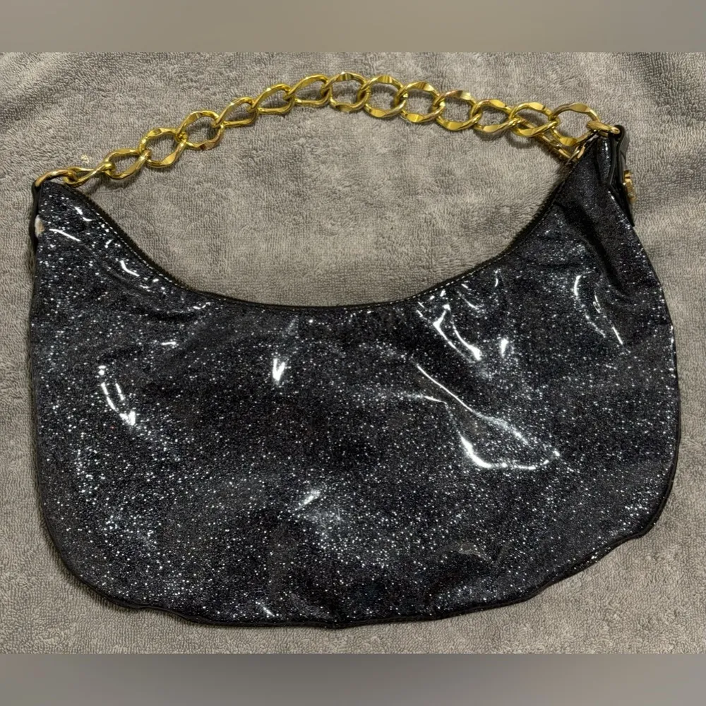 Betseyville by Betsey Johnson Black Sparkly Bag/Purse - Image 4