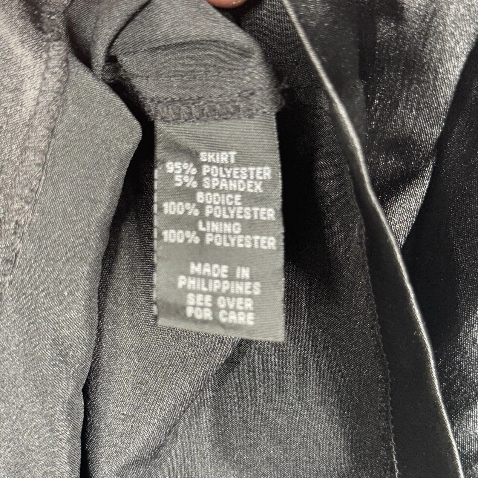 IZ Byer Dress Juniors 7 Black Gold Satin Shimmer Mini Formal 90s‎ Y2K Vintage - Image 8