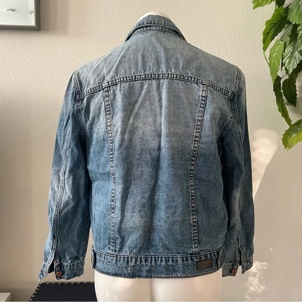 STS Blue Women’s Distressed Jean Jacket Size S - Image 8