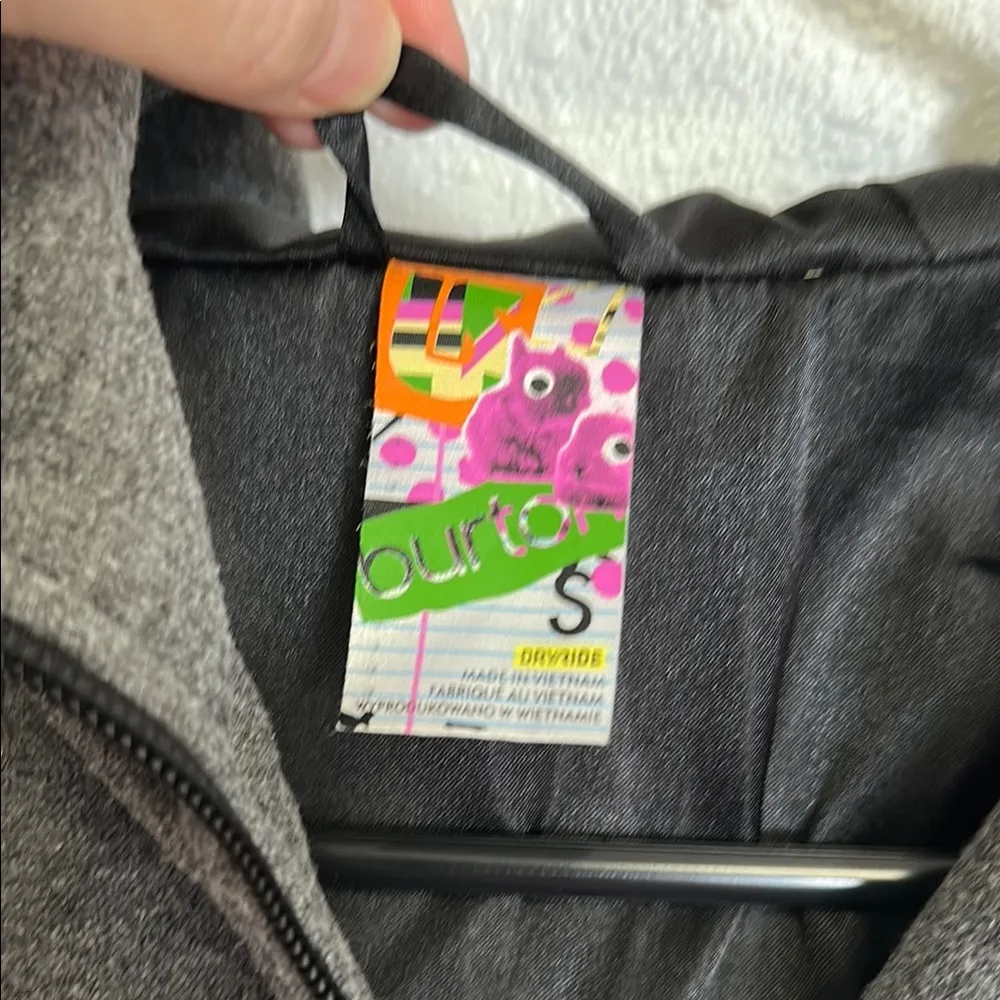 Burton Dryride Gray Hooded Snowboarding Skiing Snow Vest Size Small - Image 3