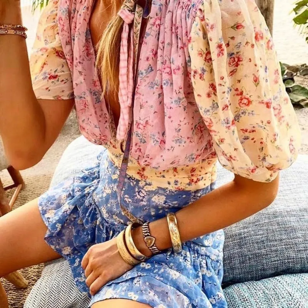 Loveshackfancy Bea dress in patchwork - Image 3