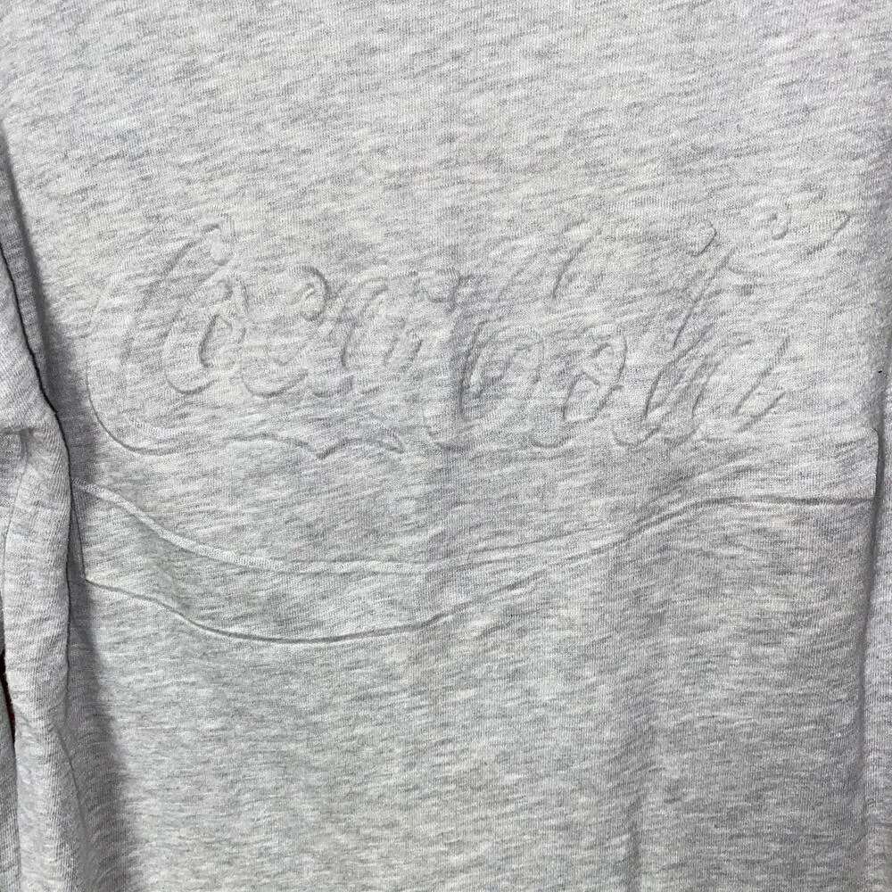 Coca Cola Gray Embroidered Crew Neck Sweatshirt Women's Size XS - Image 2