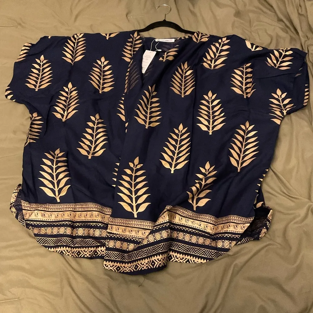 Lapogee Wordover made in India kimono size 1x Blue - Image 2