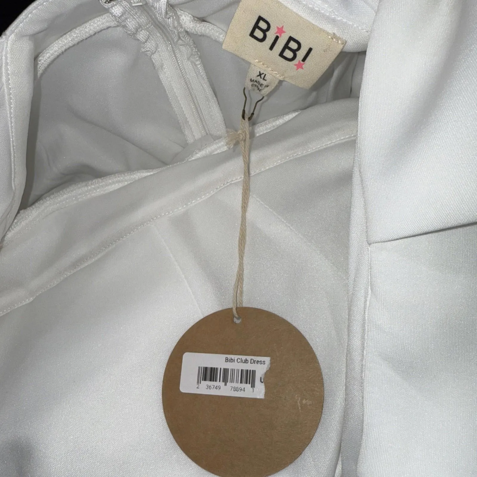 Bibi Bridal Shower White Dress Puff Icon Bride Bachelorette Reception Dress XL - Image 8