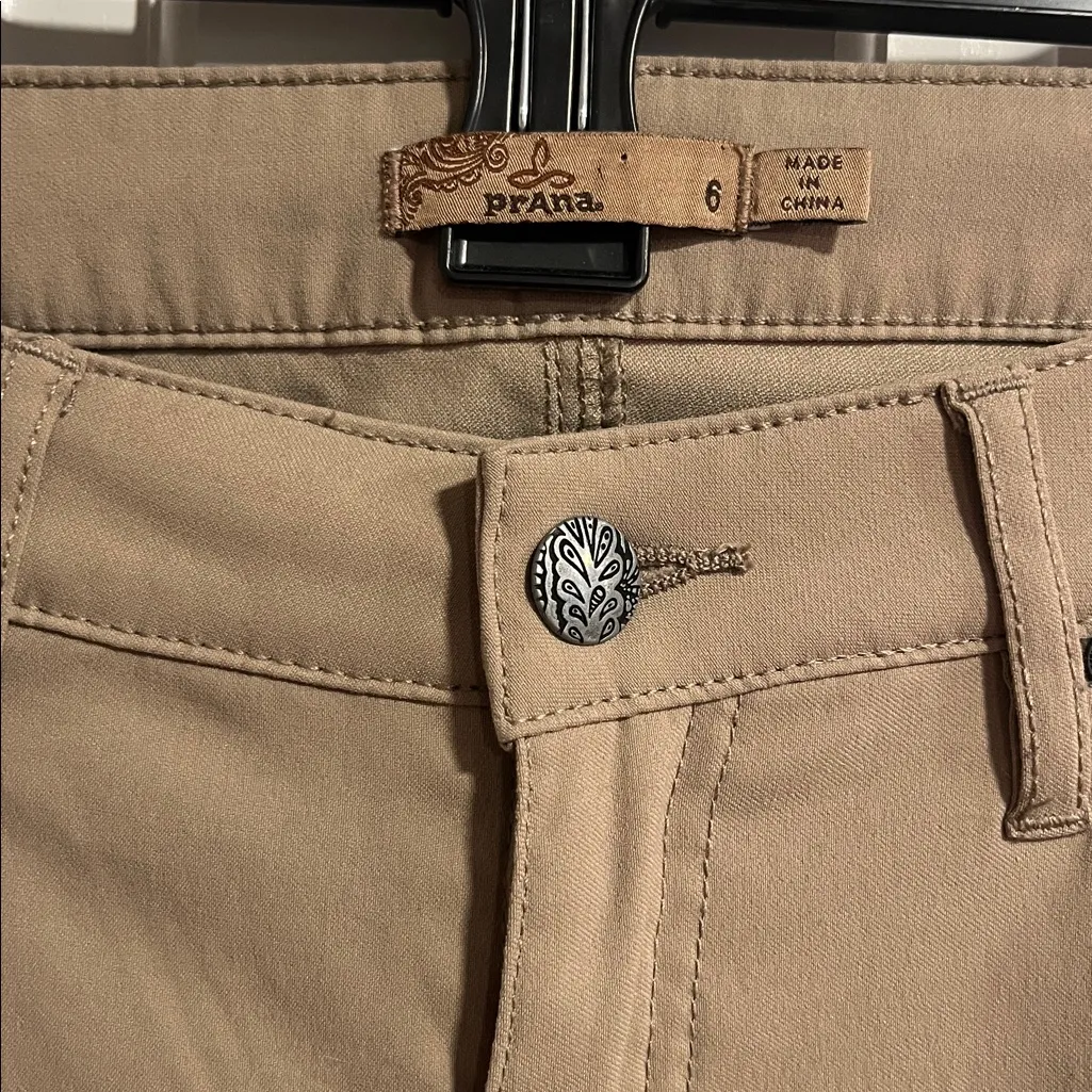 Prana Meme Stretch Skinny Cargo Hiking Pants Size 6 in Khaki Color - Image 4