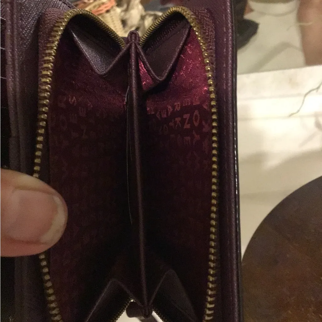 KATE SPADE ♠️ BURGUNDY SAFFIANO LEATHER BIFOLD WALLET COA - Image 9