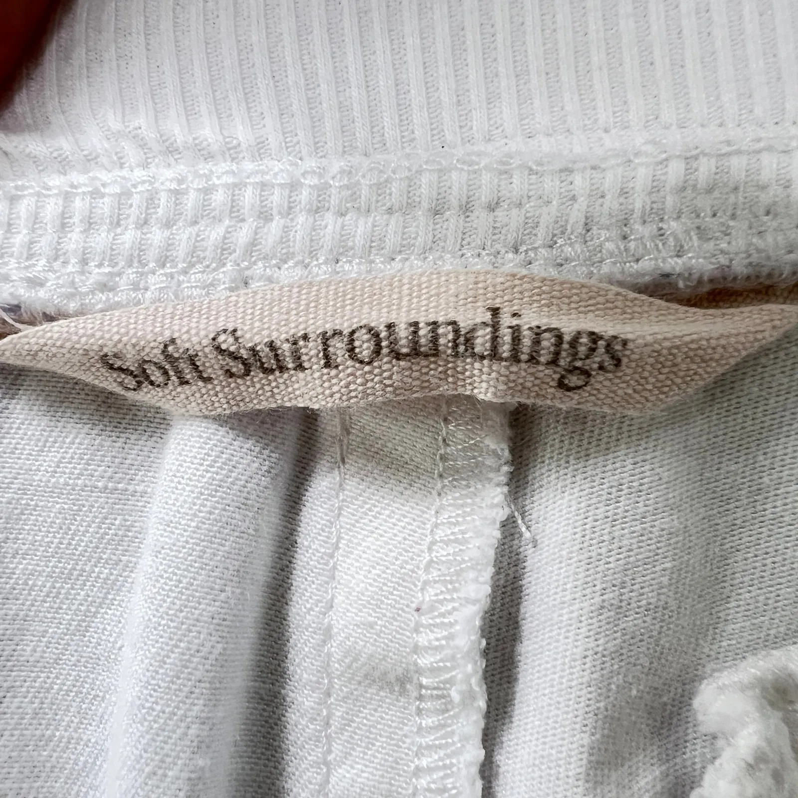 Soft Surroundings Medina Roll-Tab Pull-On‎ Utility Pant Cotton Blend White  1X - Image 4