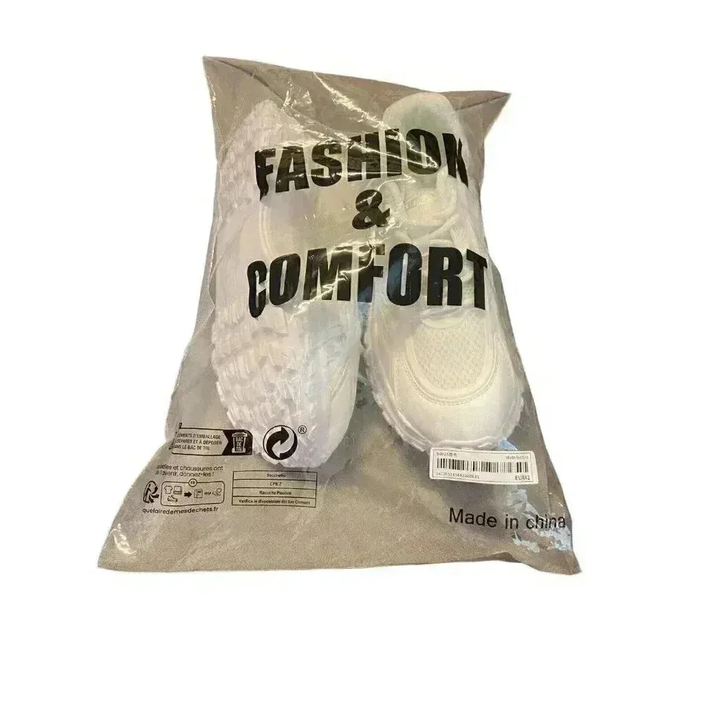 Shein Running Shoes White‎ Fashionable Thick-Soled Heels Size 10 NWT $82 - Image 6