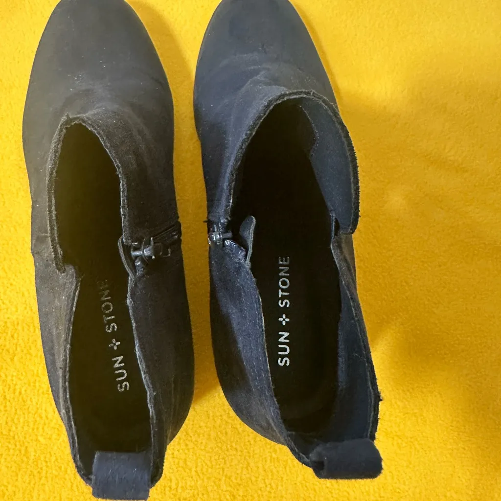 Sun + Stone women Navy Ankle Boots Blue Size 10 - Image 5