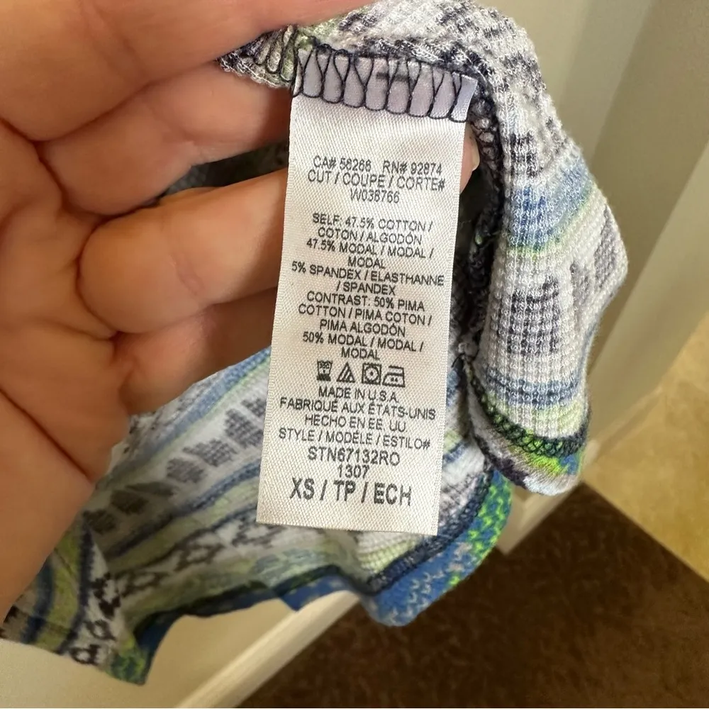 Splendid ❤️ Henley print long sleeve XSmall EUC CLEARANCE - Image 5