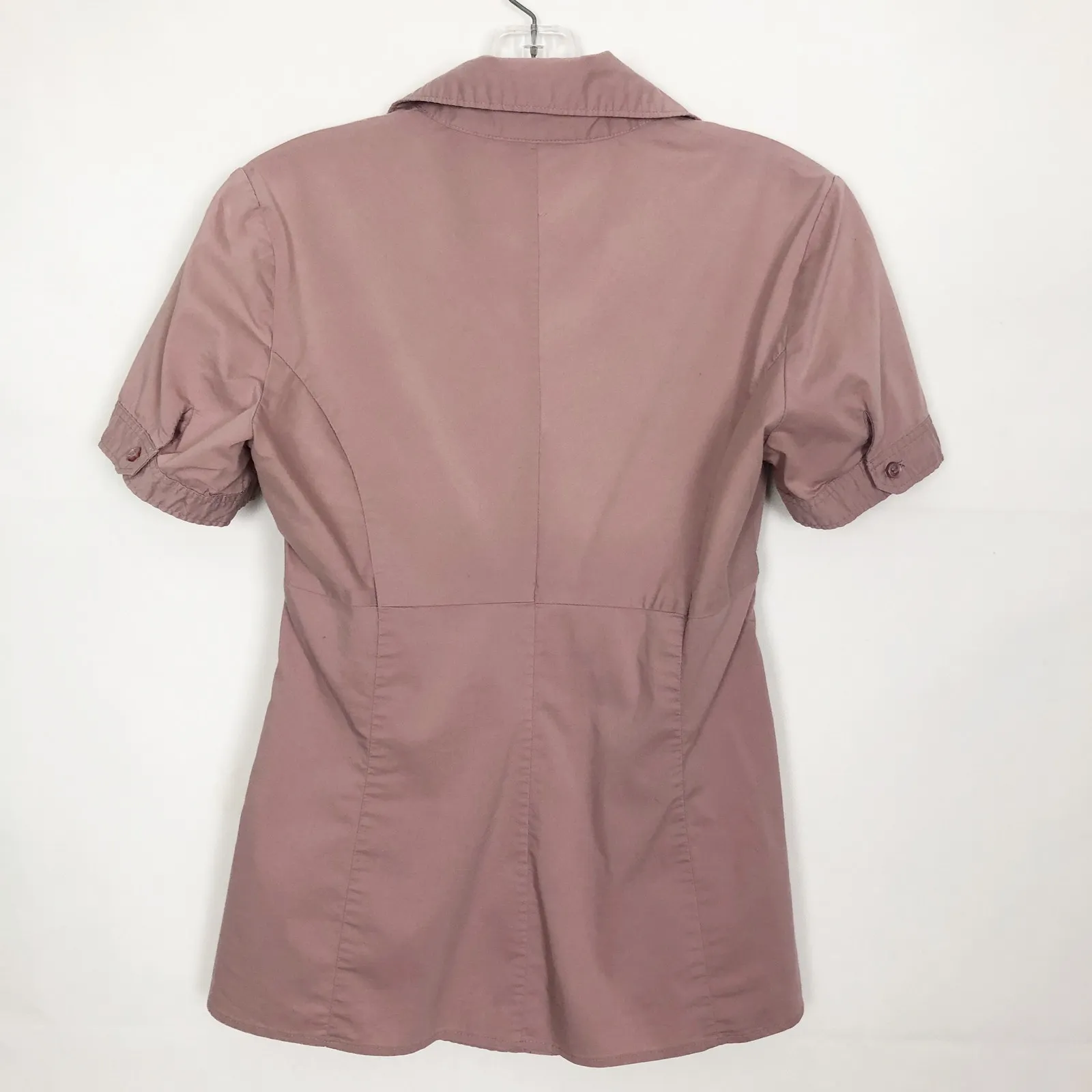 New York & Company Womens Top 4 Twisted Front Business Career Office Siren Chic Pink - Image 7