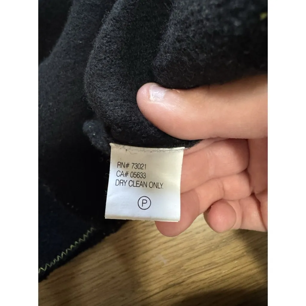 Belle‎ Pointe Cardigan Sweater Women Size Small Wool Ribbons Artsy Art To Wear Black - Image 12