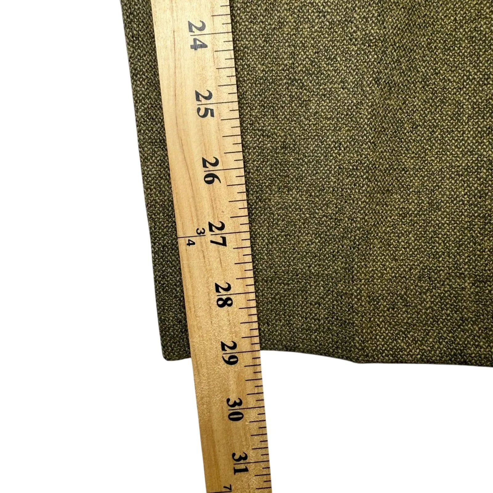 Jones New York Petite Virgin Wool Tweed Dress Tailored Pants Olive Green Size 8P - Image 10