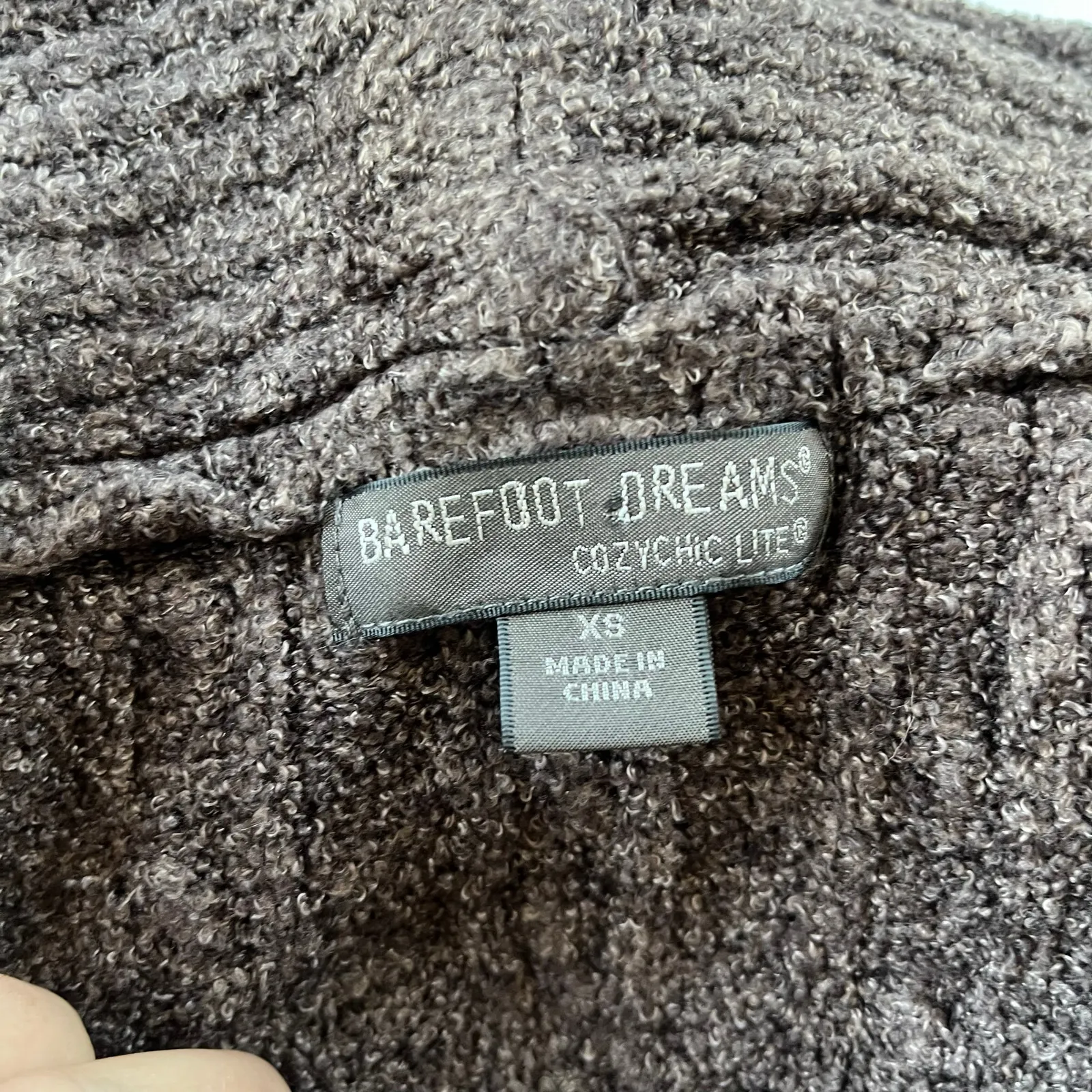 Barefoot Dreams CozyChic Lite Cardigan Womens Sweater Sz XS Brown Coastal Cozy - Image 11