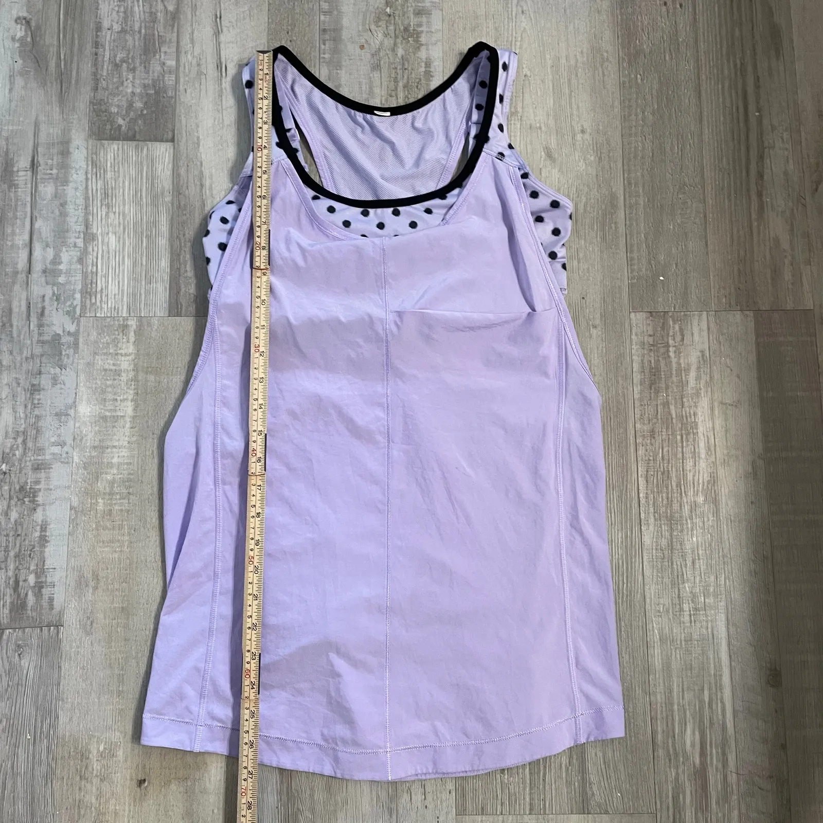 Lululemon Run: For Your Money Tank Lilac / High Noon Dot Lilac / Black Sz 10 Purple - Image 8