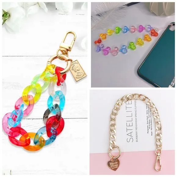 Rainbow & Gold Keychains Pink - Image 2