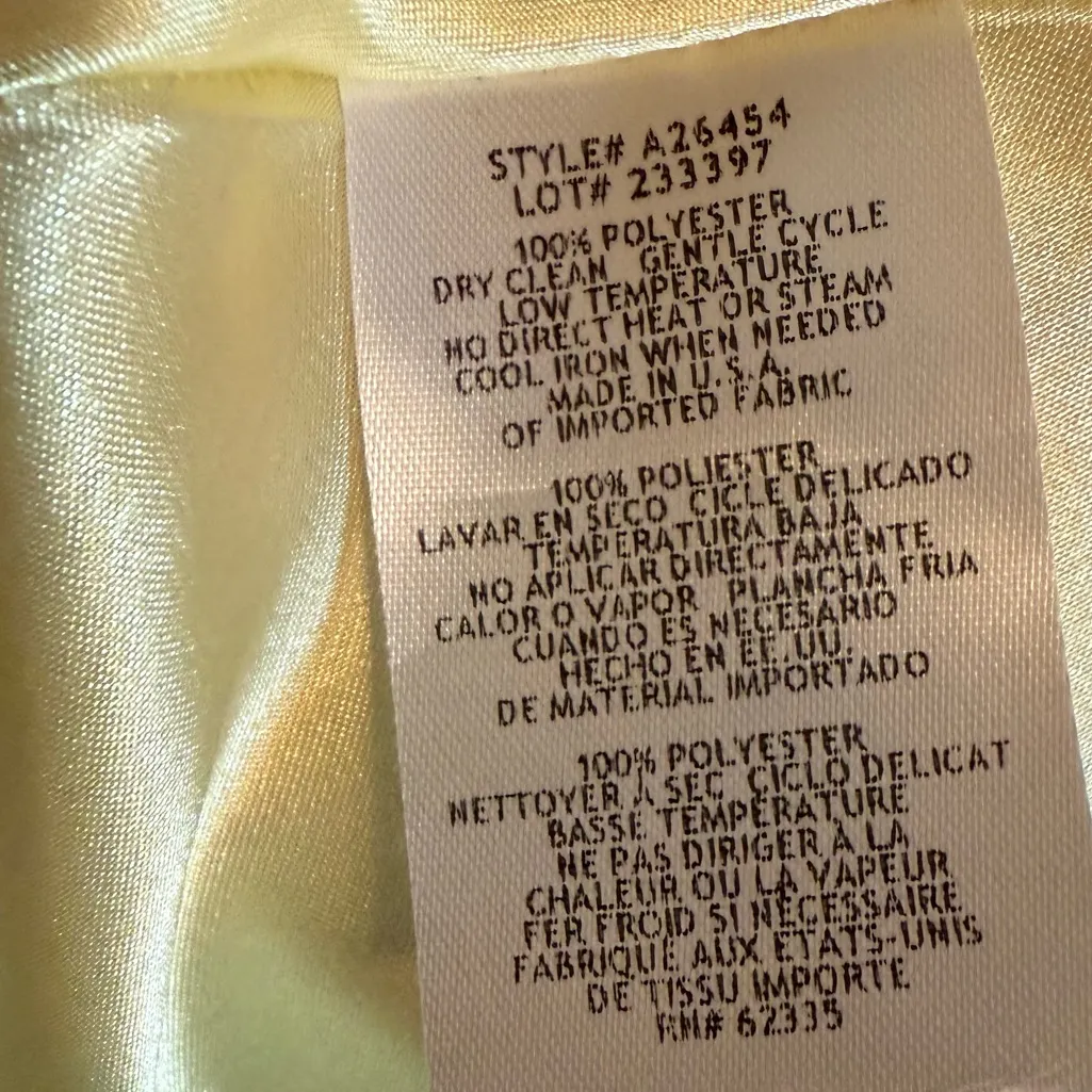 Aqua Formal Women's Yellow Charmeuse Halter Neck Long Dress Sz 8 - Image 9