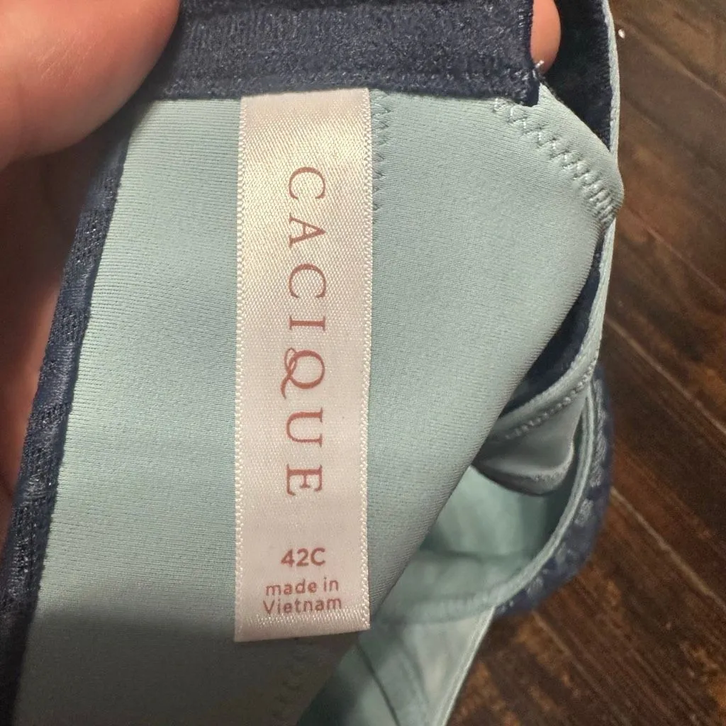 Cacique 42C textured leopard back smoother lightly lined full coverage bra - Image 3