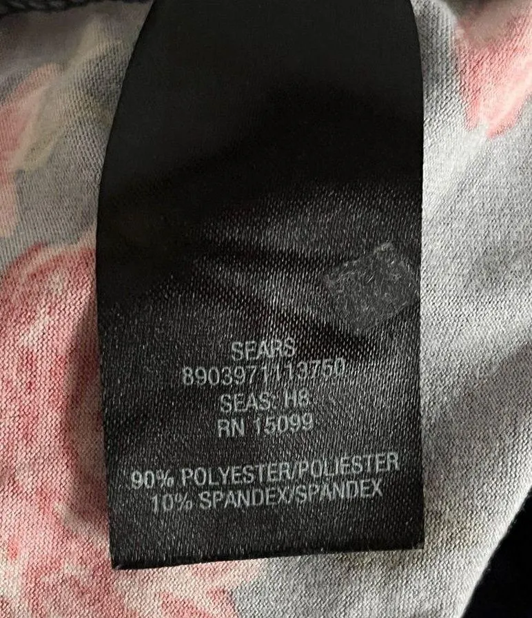 Floral Print Keyhole Top Accent Neckline Long Sleeve - Image 3