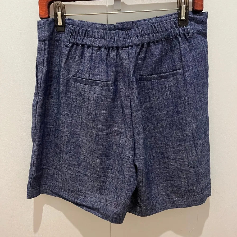 Blue Chambray Shorts by Golf Used linen blend Size 38 - Image 3