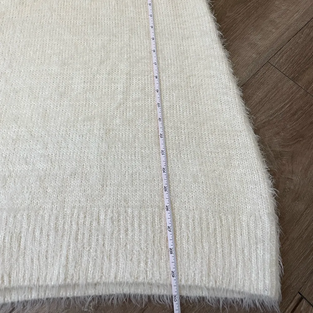 Show Me Your Mumu Fauna Dress Cream ~ Sleeveless Fuzzy Turtleneck Mini ~ Size M - Image 11