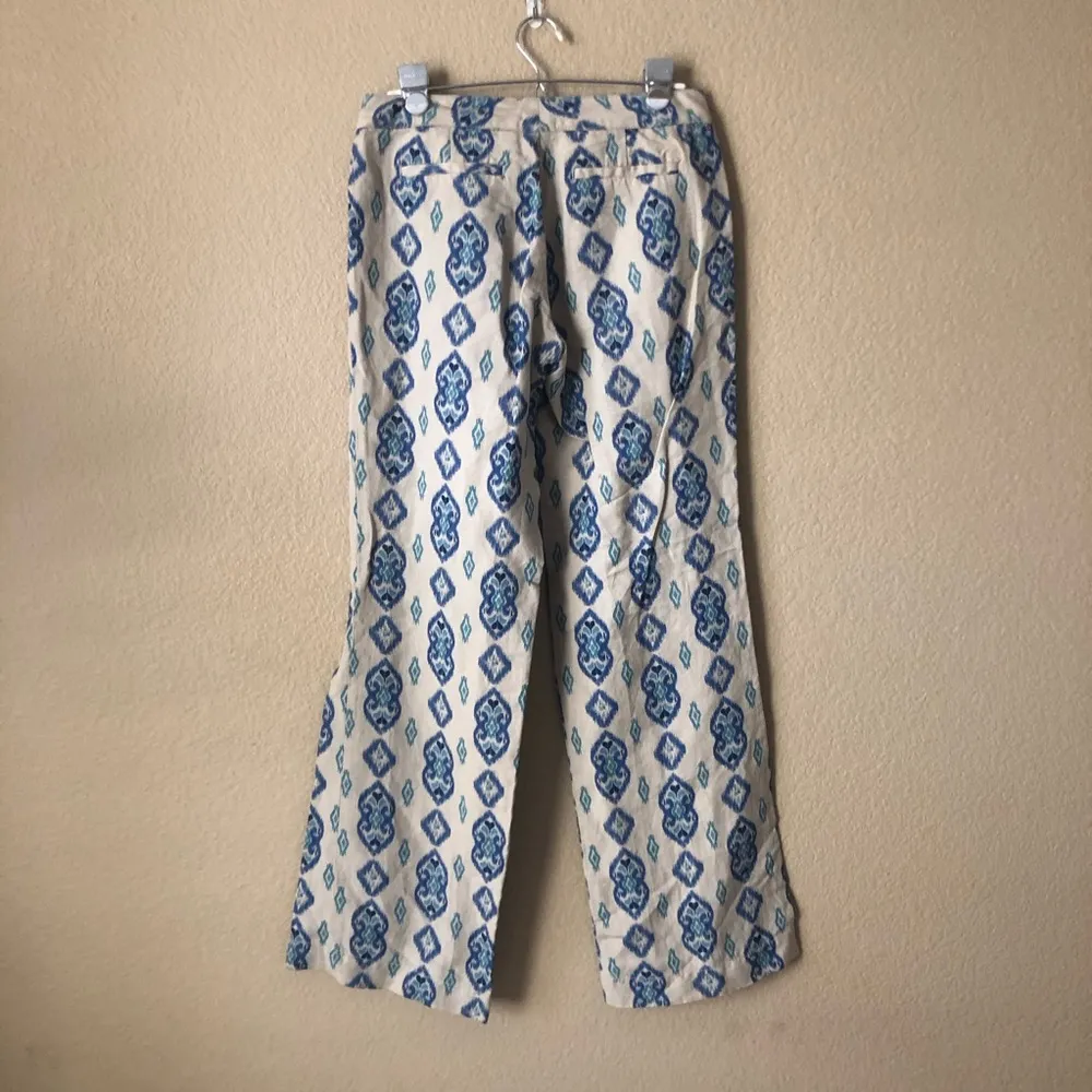 Ecru ikat rice pant linen blend size 2 - Image 13