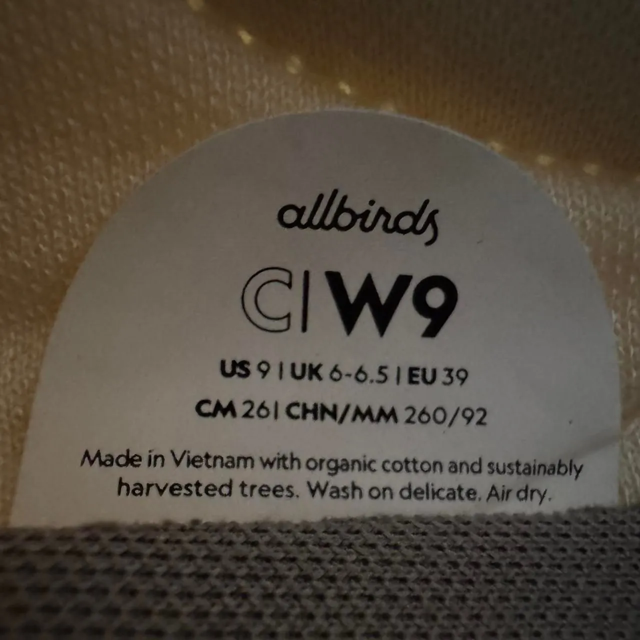 Allbirds Women’s Tree Runners Sneakers Size 9 – Cream & Tan Sustainable Shoes - Image 8