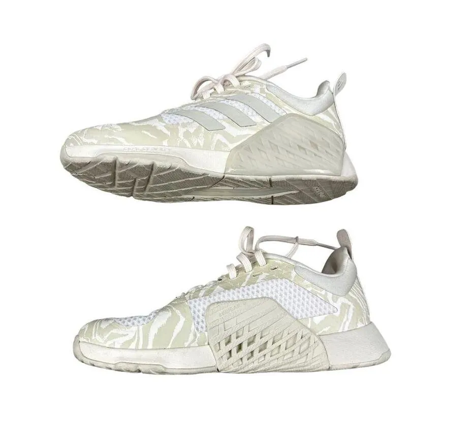 Adidas - Women's Dropset 2 Training Shoes in Beige White & Cream - Image 3