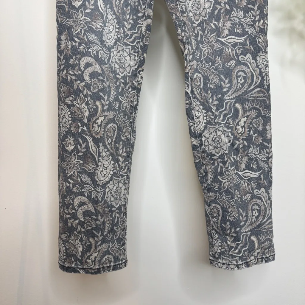 LOGO by Lori Goldstein Boho Paisley Print Relaxed Straight Leg Pants size 6 - Image 3