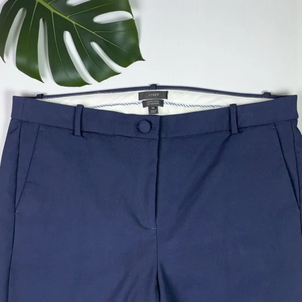 J. Crew High-Rise Cameron Pant in Four-Season Stretch - Navy - Image 8