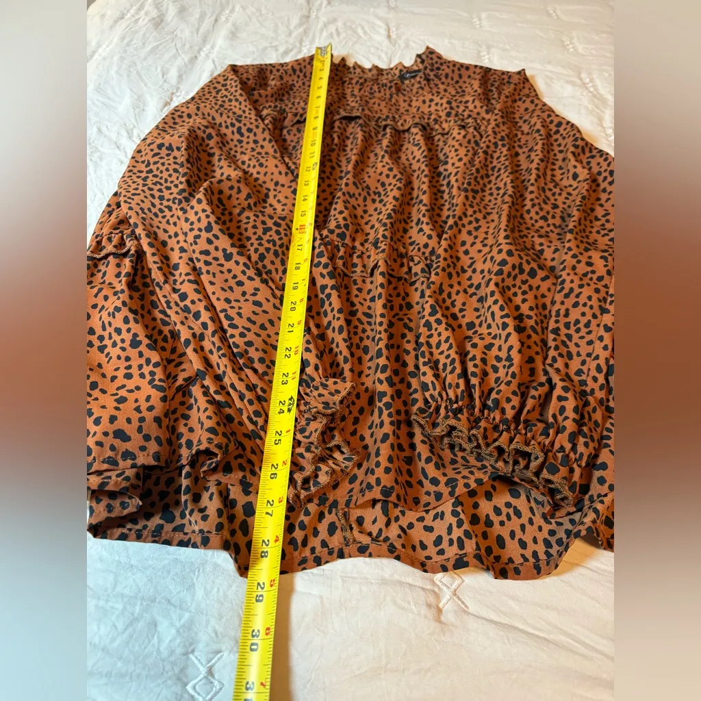 PrettyGarden Elegant Leopard Print Blouse Sz XL - Image 6