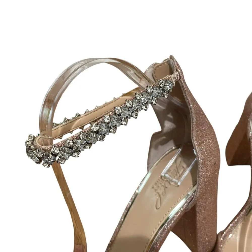 Jewel by Badgley Mischka Louise Ankle Strap Sandal Rose Gold Women’s Size 8 - Image 7