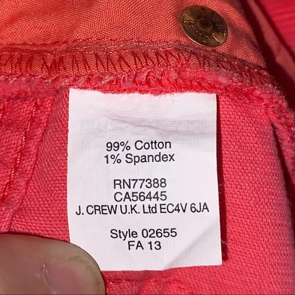 J.‎ Crew Factory Toothpick Skinny Corduroy Pants Size 28 Style 02655 - Image 7