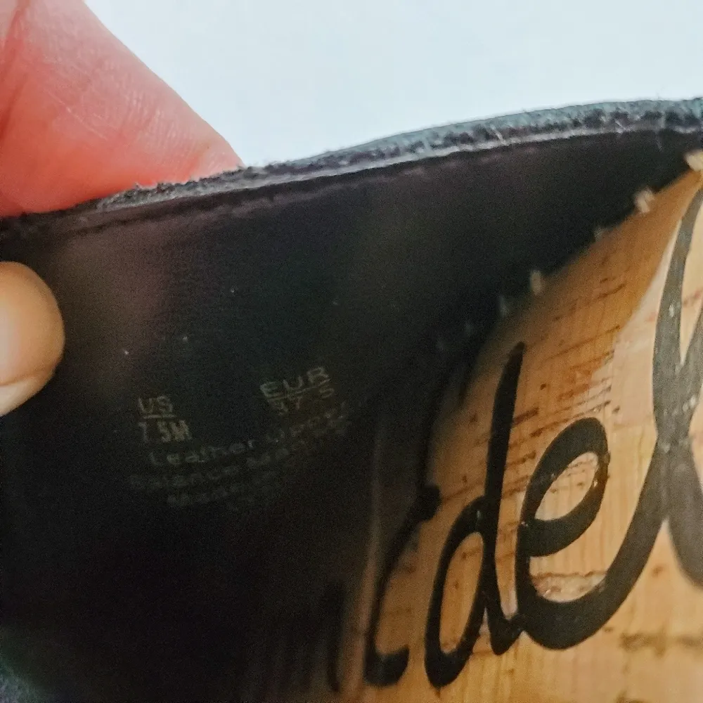 Sam Edelman Lynda black leather mule espadrilles size 7½ - Image 3