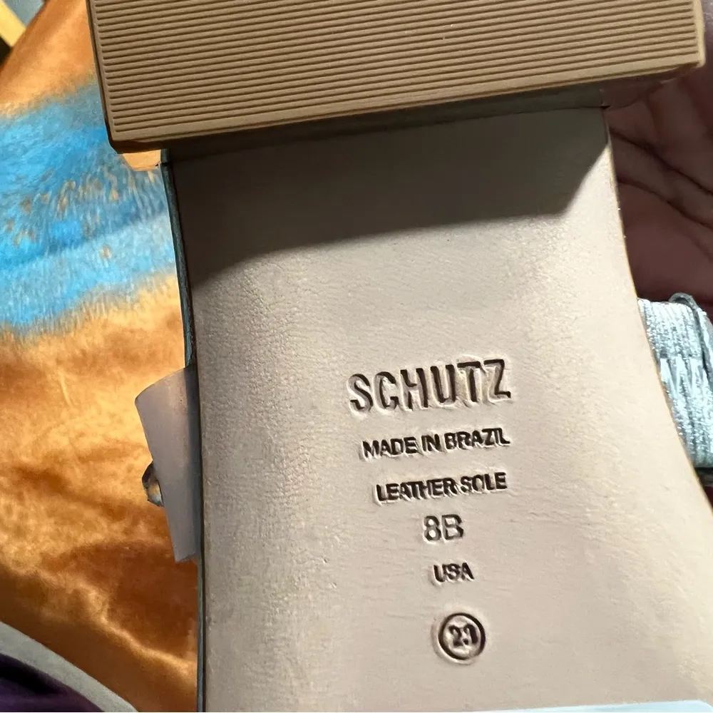 New Schutz Ariella Crystal Flat Clear Gem embellished Slide Sandal size 8 - Image 8