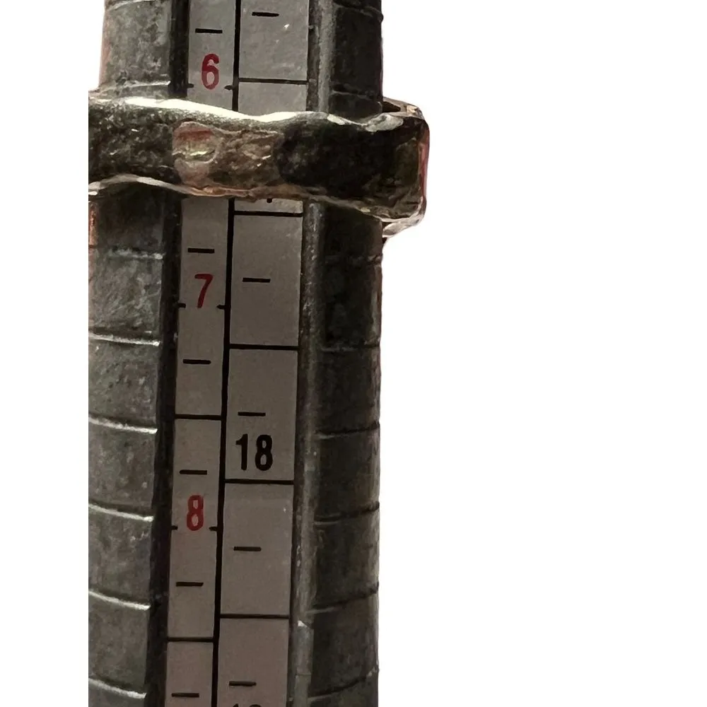 Vintage WP Sterling Silver Initial Ring "R" Hammered Gothic Steampunk 6.25 9.4g - Image 4