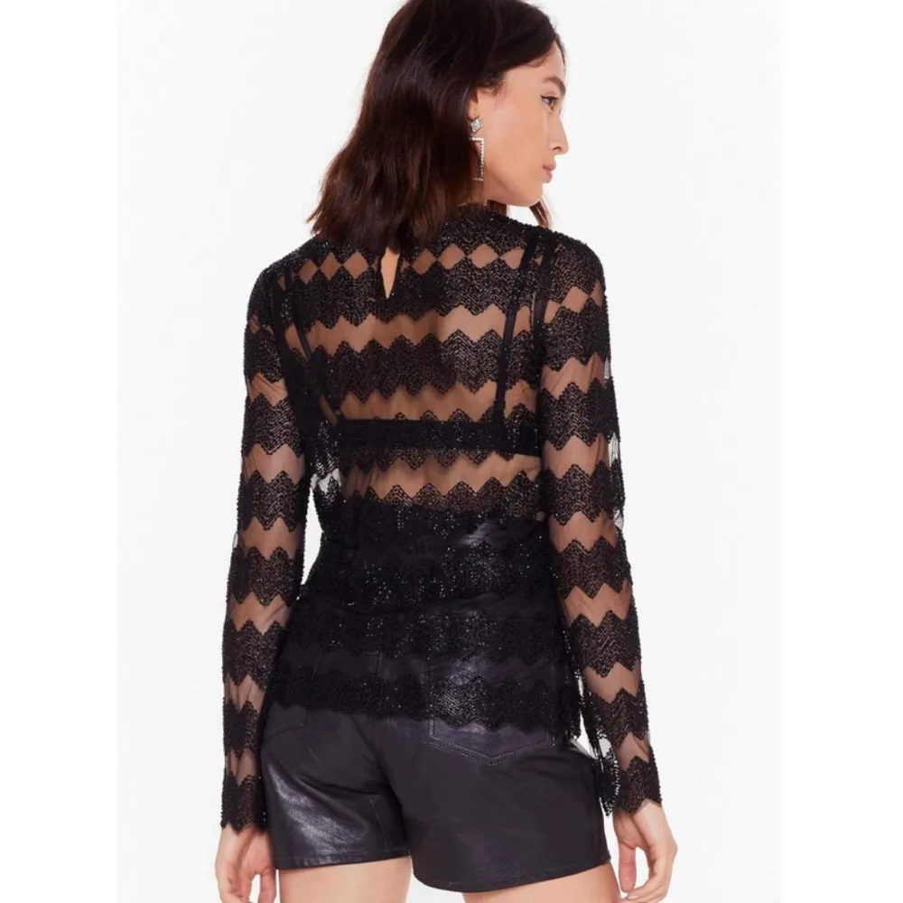 All You Bead is Love Chevron Mesh Top - Image 3