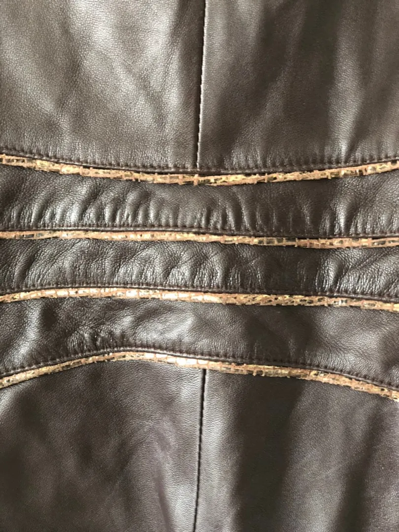 Leather Jacket Brown Size 6 - Image 6
