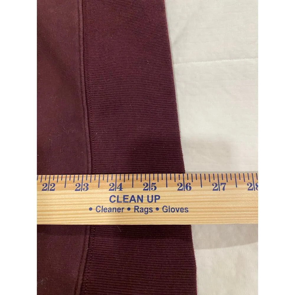 Athleta Floral Embroidered Kangaroo Pocket Drawstring Hoodie Red Women's Large - Image 11