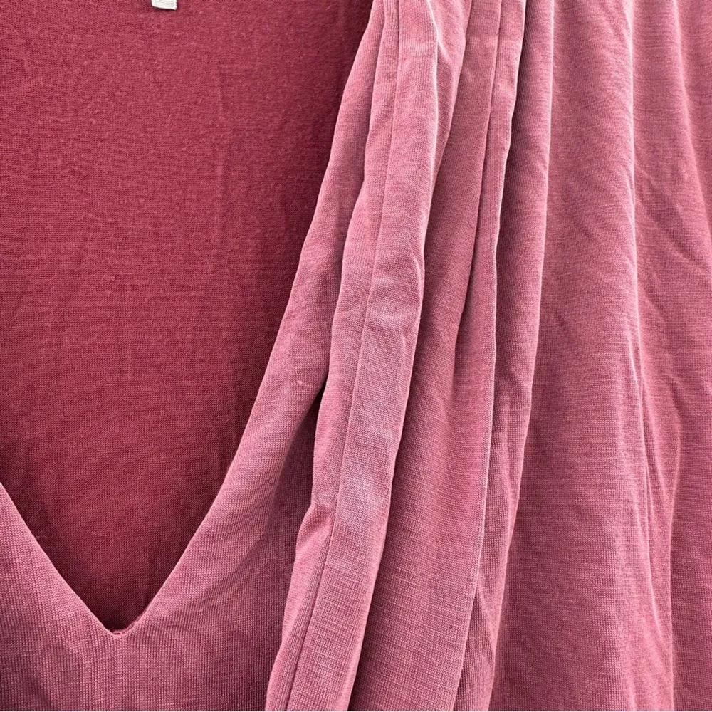 Free People Cupro Criss Cross Maeve Dusty Pink Short Sleeve Faux Wrap Mini Dress - Image 8