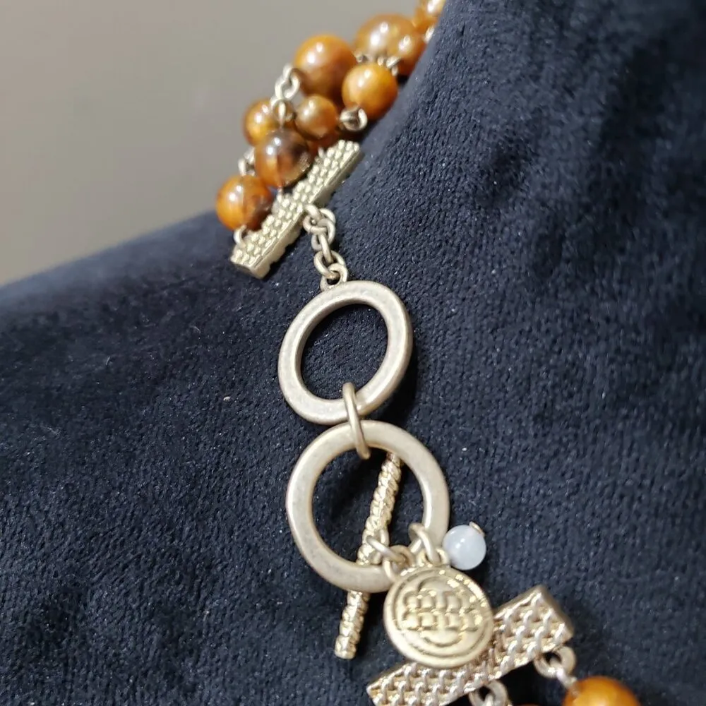 Womens 3 Strand Baltic Amber Beads Stereling Necklace Jewelry with Toggle Clasp Yellow - Image 7