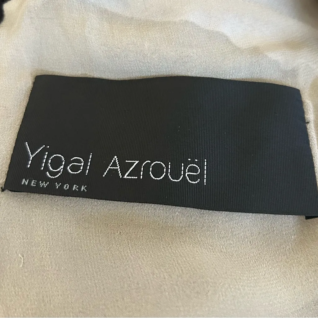 Yigal Azrouel Black Lace Bejeweled Cotton Silk Lined Leather Trim Mini Dress 6 - Image 7